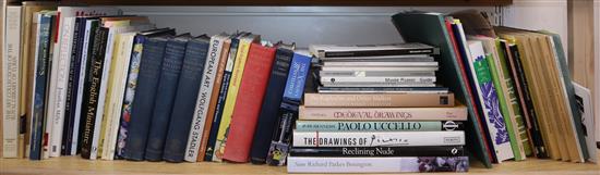 A quantity of mixed reference books relating to art and artists - Medieval drawings, Picasso, Eric Gill,